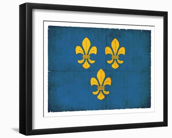 Grunge Flag of Wiesbaden (Hesse, Germany)-cmfotoworks-Framed Art Print