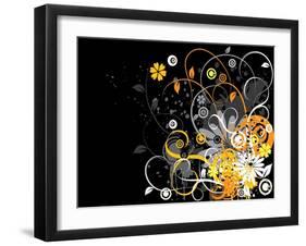 Grunge Floral Background-TOlchik-Framed Art Print