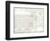 Grunge Horizontal Architectural Background with Elements of Plan and Facade Drawings-tairen-Framed Art Print