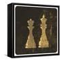 Grunge Illustration Of King And Queen Chess Figures-pashabo-Framed Stretched Canvas