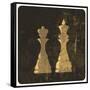 Grunge Illustration Of King And Queen Chess Figures-pashabo-Framed Stretched Canvas