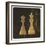 Grunge Illustration Of King And Queen Chess Figures-pashabo-Framed Premium Giclee Print