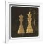 Grunge Illustration Of King And Queen Chess Figures-pashabo-Framed Premium Giclee Print