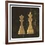 Grunge Illustration Of King And Queen Chess Figures-pashabo-Framed Premium Giclee Print