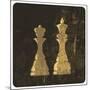 Grunge Illustration Of King And Queen Chess Figures-pashabo-Mounted Premium Giclee Print