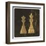 Grunge Illustration Of King And Queen Chess Figures-pashabo-Framed Art Print