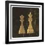 Grunge Illustration Of King And Queen Chess Figures-pashabo-Framed Art Print