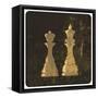 Grunge Illustration Of King And Queen Chess Figures-pashabo-Framed Stretched Canvas