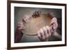 Grunge Image of Many Hands Holding an Empty Bowl-soupstock-Framed Photographic Print