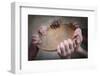 Grunge Image of Many Hands Holding an Empty Bowl-soupstock-Framed Photographic Print