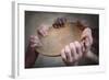 Grunge Image of Many Hands Holding an Empty Bowl-soupstock-Framed Photographic Print