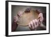 Grunge Image of Many Hands Holding an Empty Bowl-soupstock-Framed Photographic Print