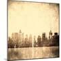 Grunge Image Of New York Skyline-javarman-Mounted Premium Giclee Print
