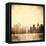 Grunge Image Of New York Skyline-javarman-Framed Stretched Canvas