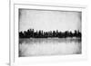 Grunge Image Of New York Skyline-javarman-Framed Art Print