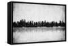 Grunge Image Of New York Skyline-javarman-Framed Stretched Canvas