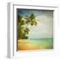 Grunge Image Of Tropical Beach-javarman-Framed Art Print