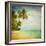 Grunge Image Of Tropical Beach-javarman-Framed Art Print