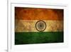 Grunge India Flag-darrenwhi-Framed Premium Giclee Print