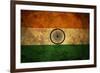 Grunge India Flag-darrenwhi-Framed Premium Giclee Print