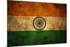 Grunge India Flag-darrenwhi-Mounted Premium Giclee Print