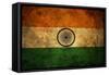 Grunge India Flag-darrenwhi-Framed Stretched Canvas