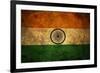 Grunge India Flag-darrenwhi-Framed Art Print