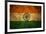 Grunge India Flag-darrenwhi-Framed Art Print