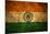 Grunge India Flag-darrenwhi-Mounted Art Print