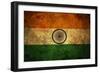 Grunge India Flag-darrenwhi-Framed Art Print