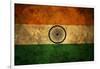 Grunge India Flag-darrenwhi-Framed Art Print