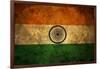 Grunge India Flag-darrenwhi-Framed Art Print