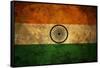 Grunge India Flag-darrenwhi-Framed Stretched Canvas