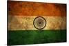 Grunge India Flag-darrenwhi-Stretched Canvas