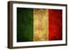 Grunge Italy Flag-darrenwhi-Framed Art Print