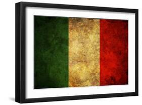 Grunge Italy Flag-darrenwhi-Framed Art Print