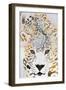 Grunge Jaguar Gold-Sarah Manovski-Framed Premium Giclee Print