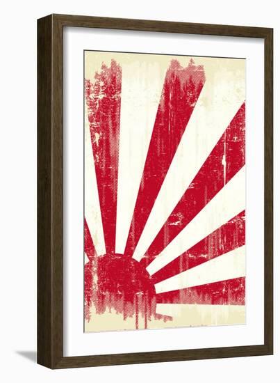 Grunge Japan Flag. An Old Japan Grunge Flag For You-TINTIN75-Framed Art Print