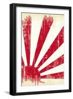 Grunge Japan Flag. An Old Japan Grunge Flag For You-TINTIN75-Framed Art Print