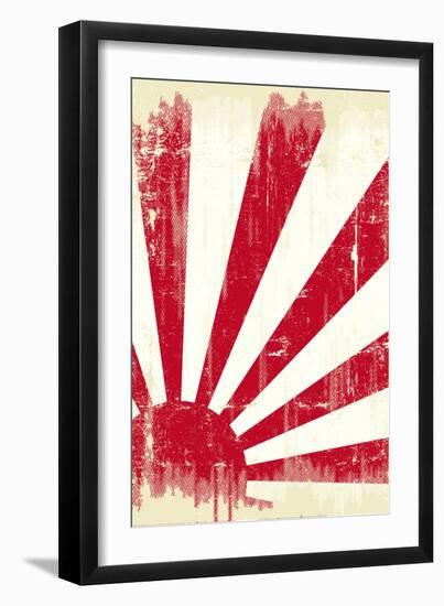 Grunge Japan Flag. An Old Japan Grunge Flag For You-TINTIN75-Framed Art Print