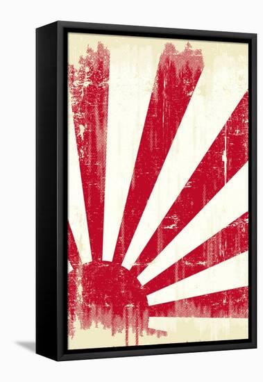 Grunge Japan Flag. An Old Japan Grunge Flag For You-TINTIN75-Framed Stretched Canvas