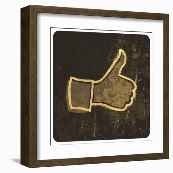 Grunge Like Symbol-pashabo-Framed Art Print