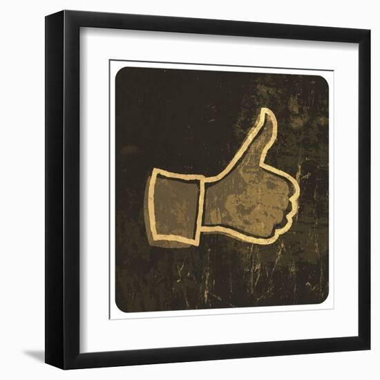 Grunge Like Symbol-pashabo-Framed Art Print