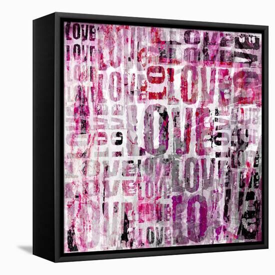 Grunge Love Square-Roseanne Jones-Framed Stretched Canvas