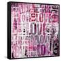 Grunge Love Square-Roseanne Jones-Framed Stretched Canvas