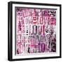 Grunge Love Square-Roseanne Jones-Framed Giclee Print