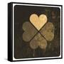 Grunge Lucky Clover Leaf-pashabo-Framed Stretched Canvas