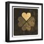 Grunge Lucky Clover Leaf-pashabo-Framed Art Print