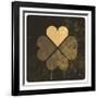 Grunge Lucky Clover Leaf-pashabo-Framed Art Print