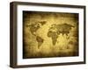 Grunge Map Of The World-javarman-Framed Art Print